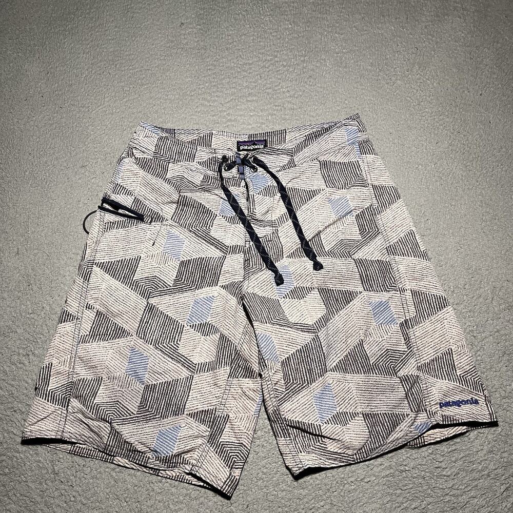 Patagonia Swim Trunks Mens 30 Board Shorts Drawstring Surf Beach Abstract
